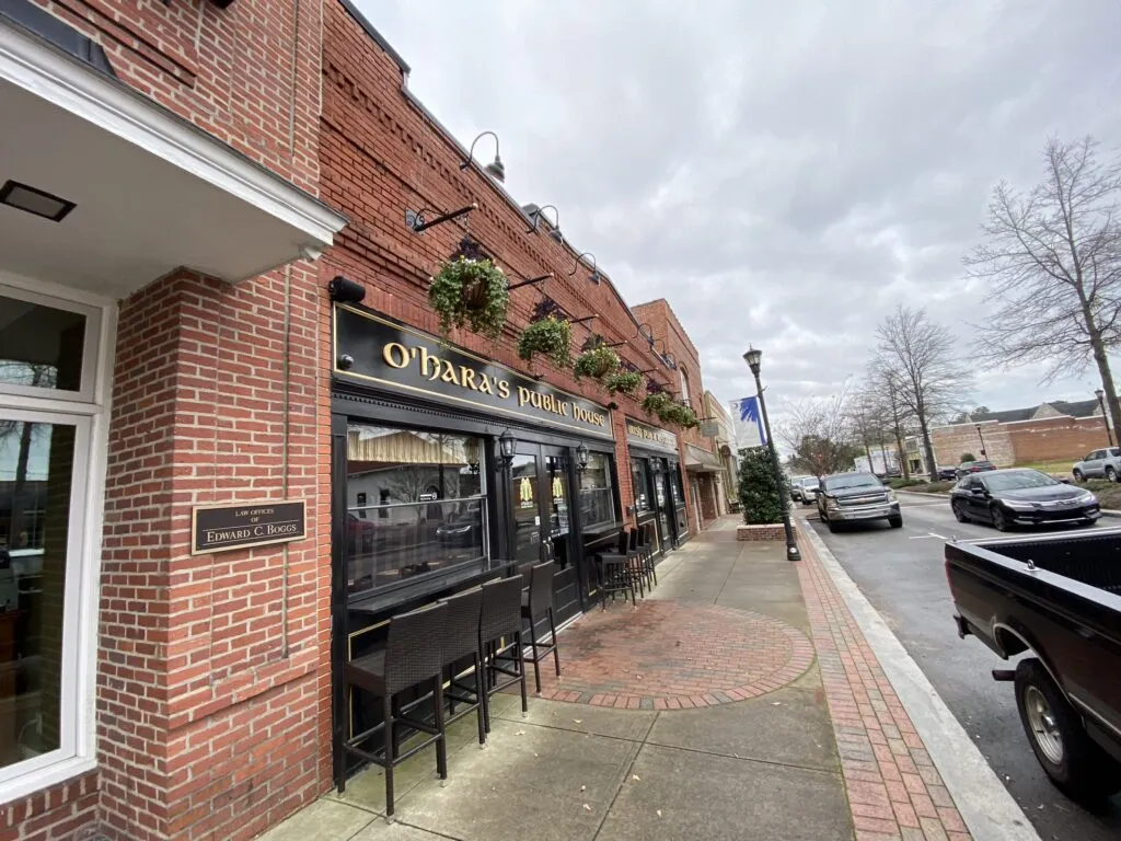 Completed exterior work on a downtown commercial storefront